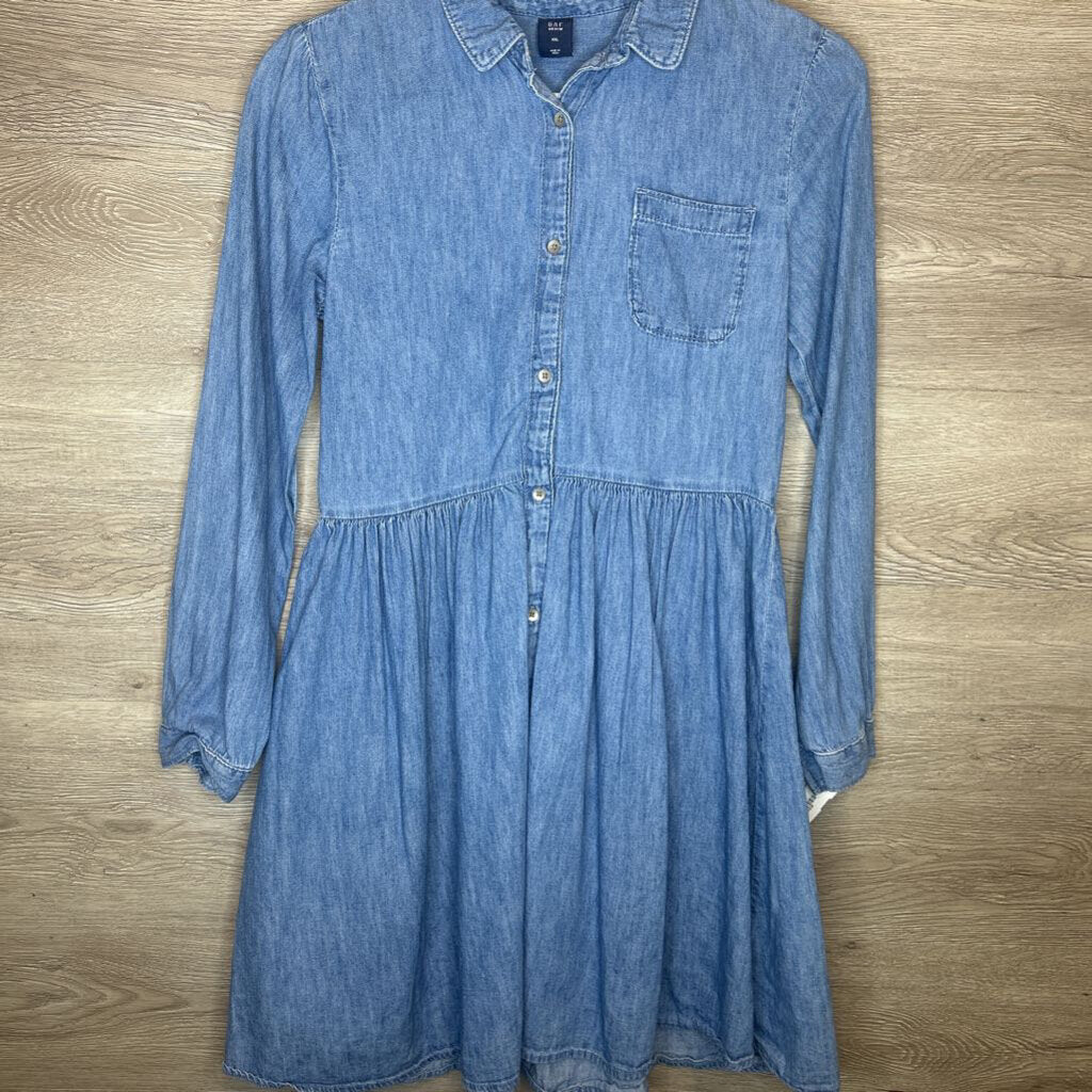 14: Chambray Button-Up L/S Dress