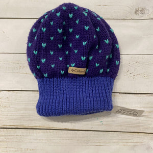 Purple Heart Pattern Slouch Knit Hat