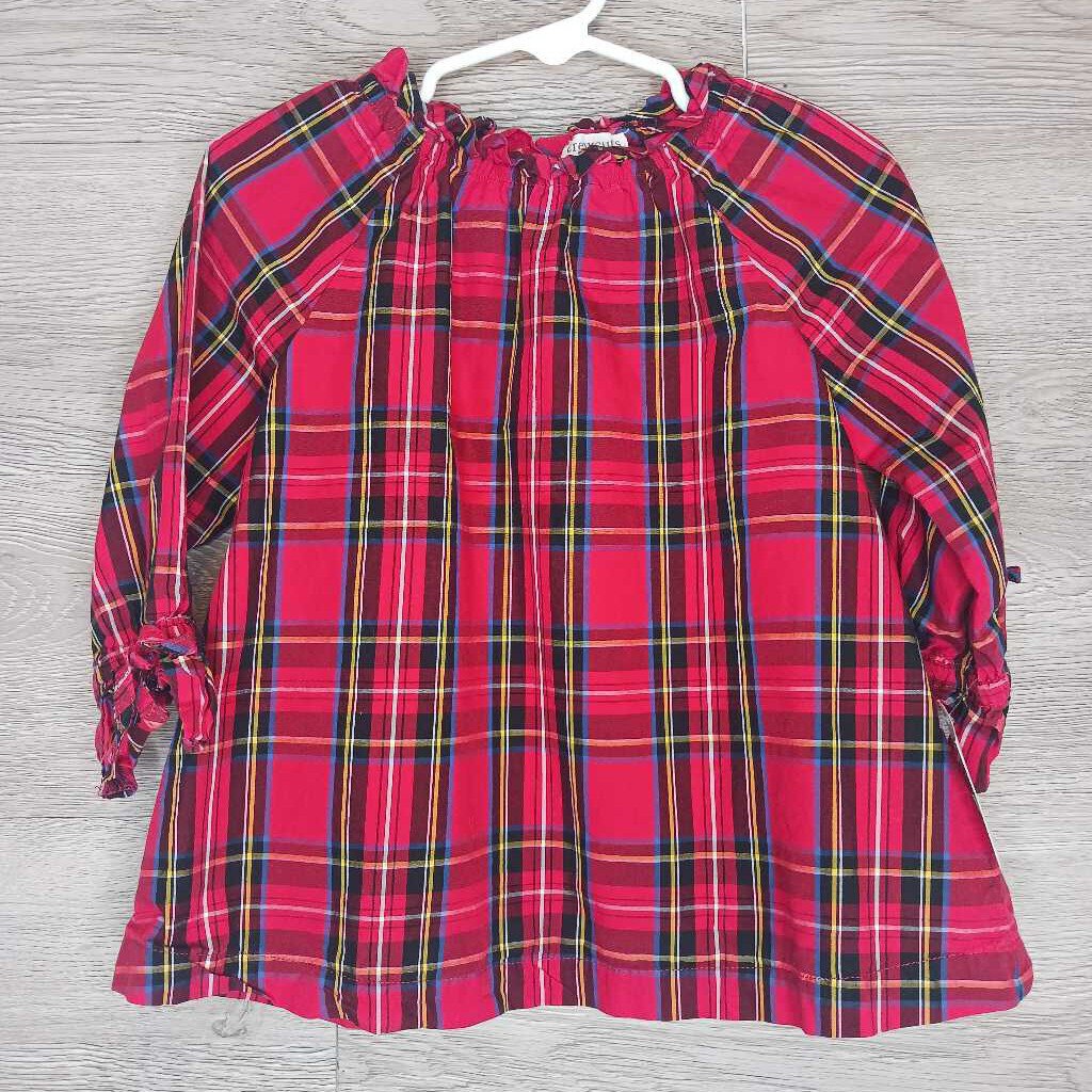 3: Red Plaid Top