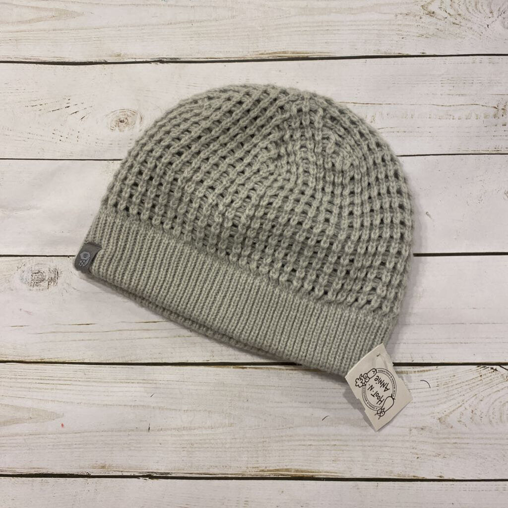 Women's: Grey Open Knit Beanie