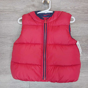 18-24M: Red Puffer Hooded Vest