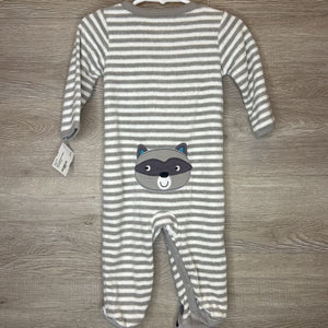 9M: Grey Striped Terry Pajamas