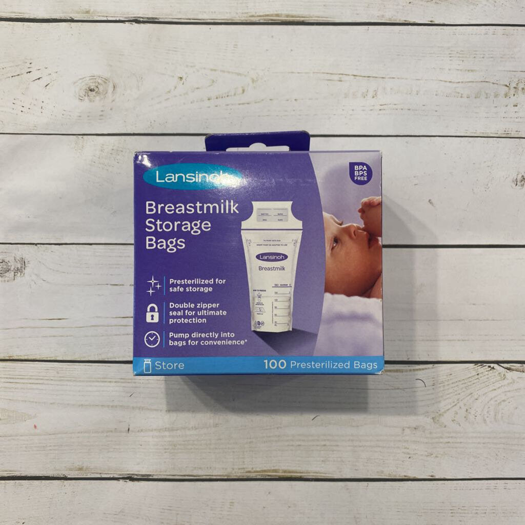 NEW 100pk Lansinoh Breastmilk Storage Bags