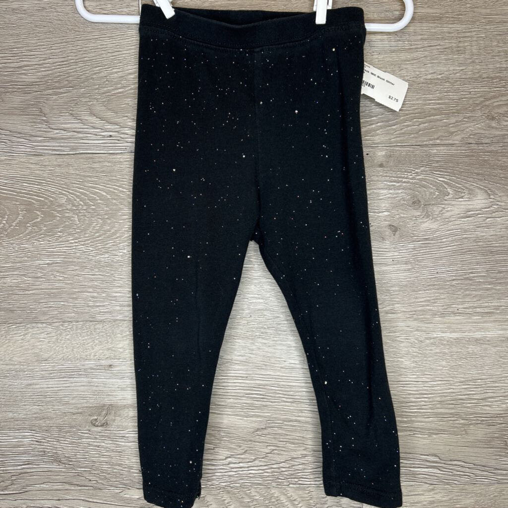 18M: Black Glitter Leggings