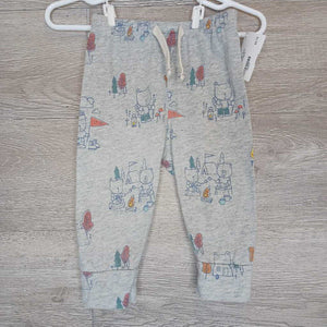 6-12M: Grey Camping Print Pants