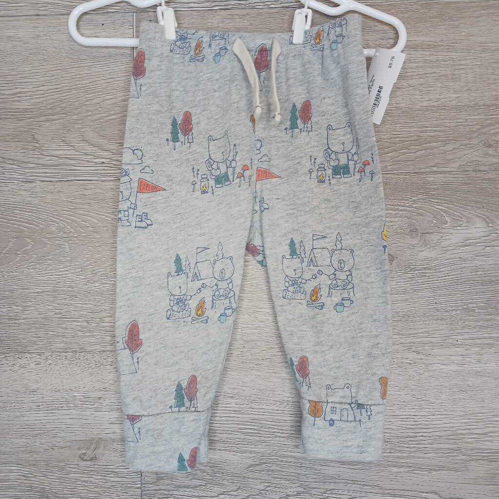 6-12M: Grey Camping Print Pants