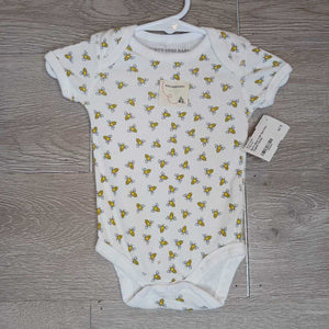 0-3M: Bee Print Organic Onesie