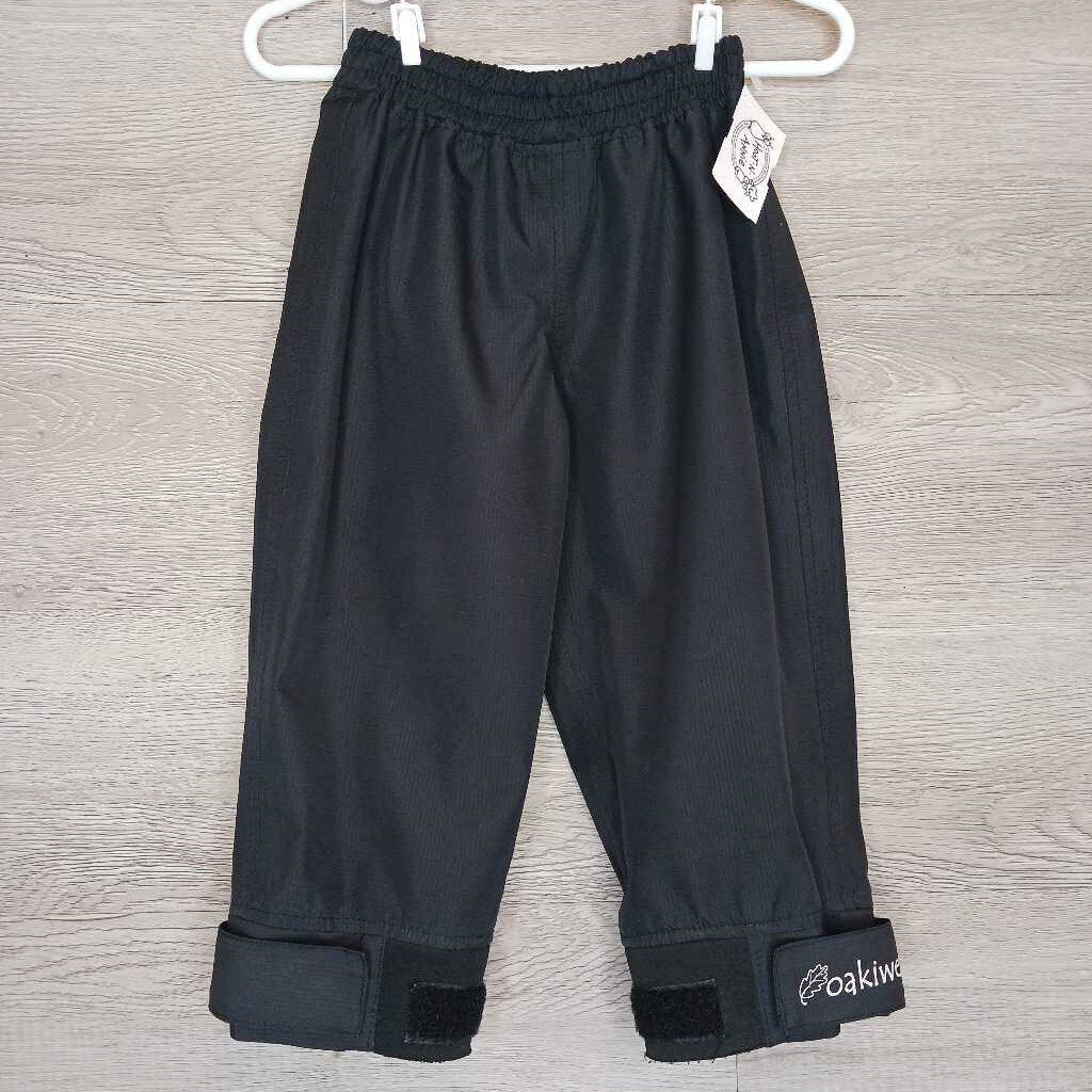 2T: Black Adjustable Rain Pants