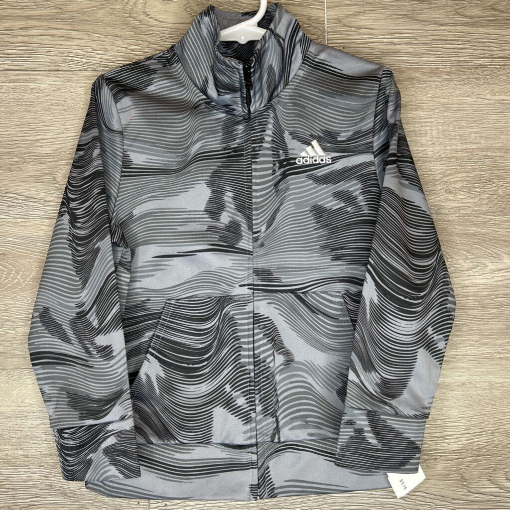 4: Black + Grey Pattern Track Jacket