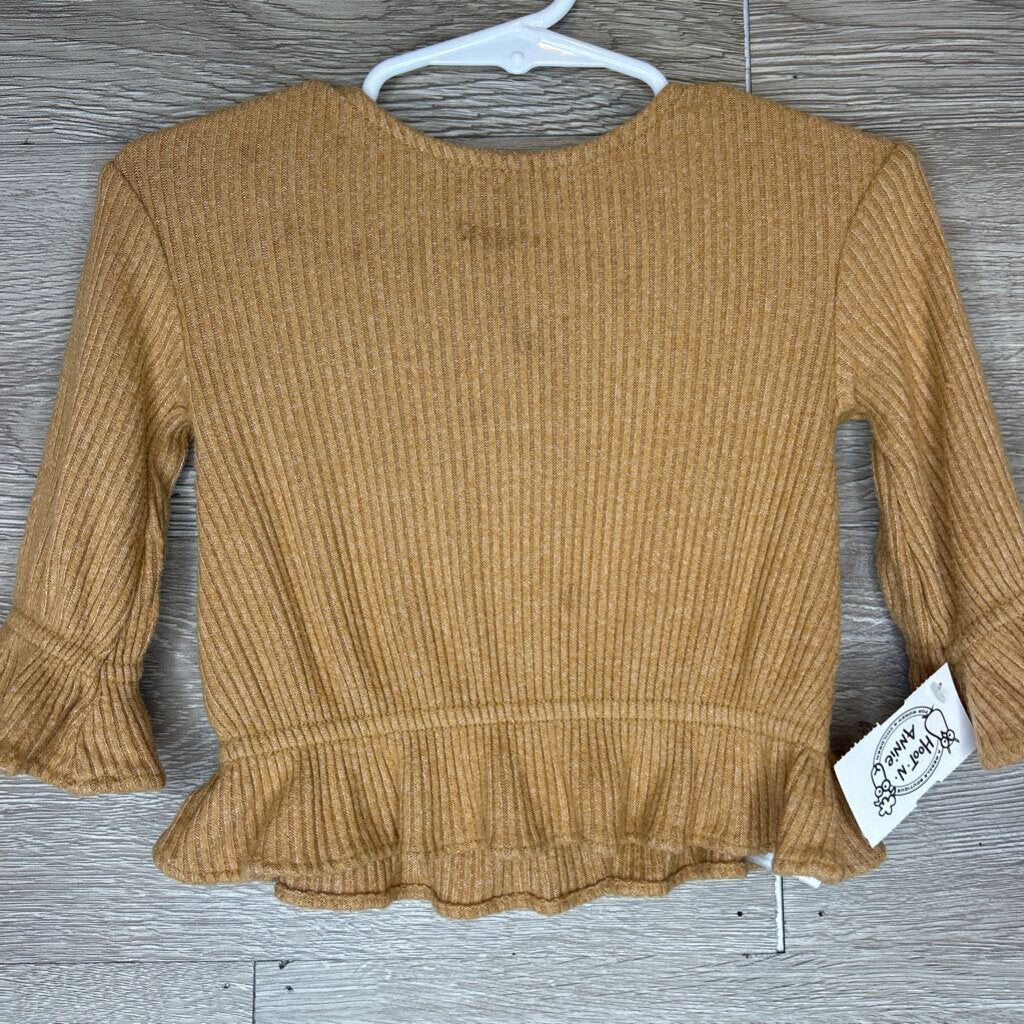 3-6M: Dijon Ribbed Knit L/S Top