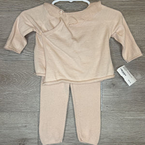 0-3M: Light Pink Dainty Knit 2pc Set