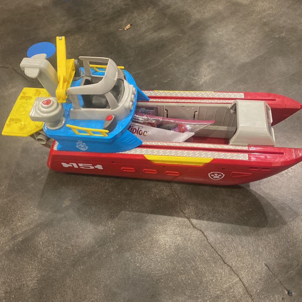 Paw Patrol Ryder Boat w/ Ryder + Accessories *as is