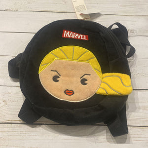 NEW Marvel Captain Marvel Black Plush Backpacj