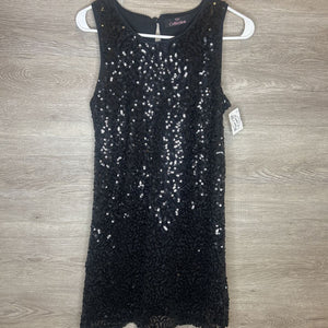 14/16: Black Sequin Sleeveless Dress