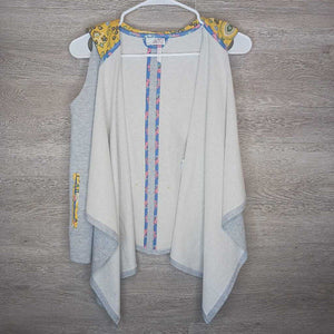 12: Grey Hooded Flowy Cotton Vest