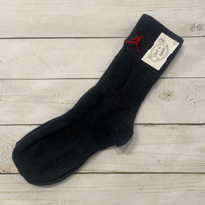 Youth: Black Ribbed Jordan Socks