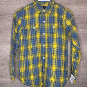 10: Yellow + Blue Plaid Button-Up