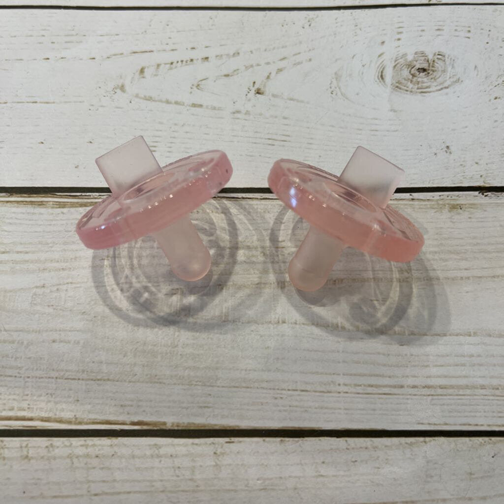 Set of 2 Pink Avent Silicone Pacifiers