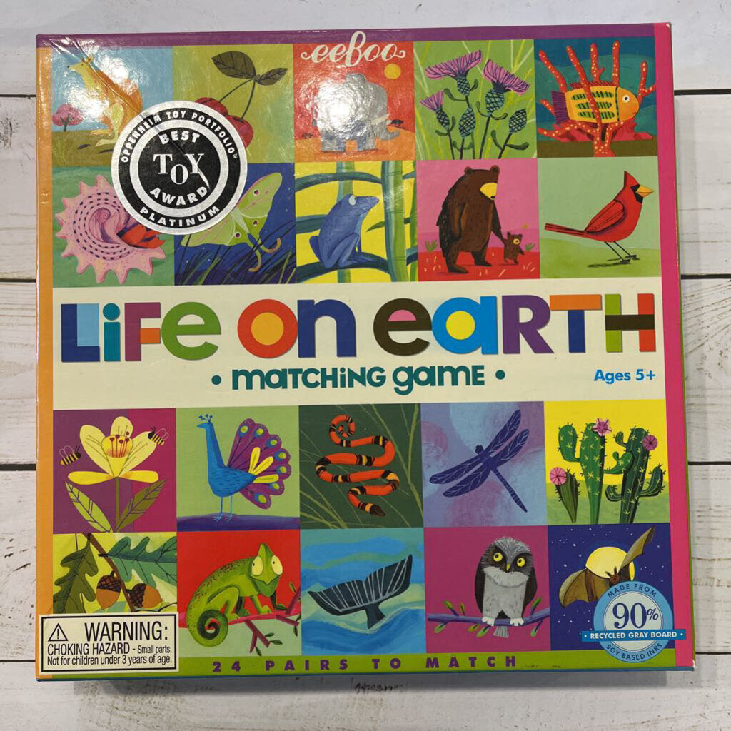 eeBoo Life on Earth Matching Game