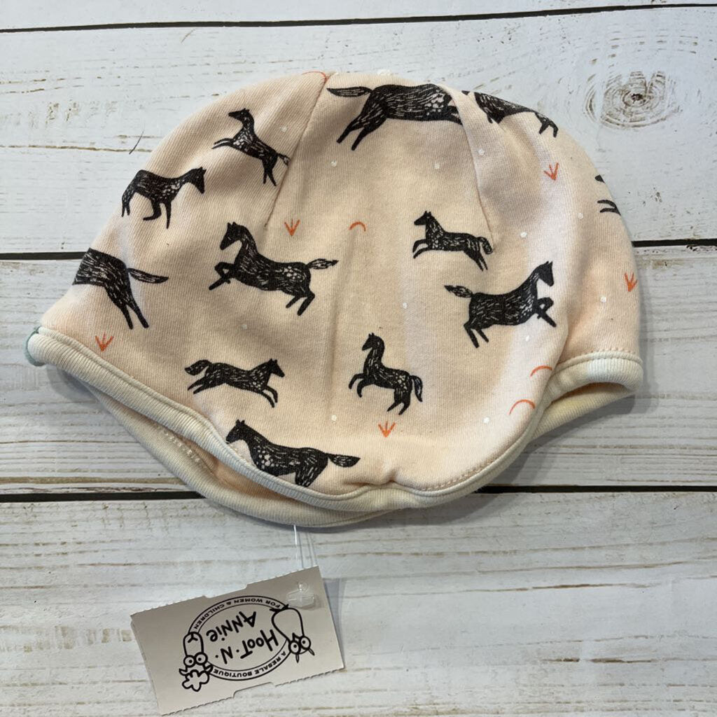 Light Pink Horse Print Organic Hat