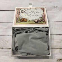 Load image into Gallery viewer, The Ollie World Baby Swaddle - Grey *retails $60
