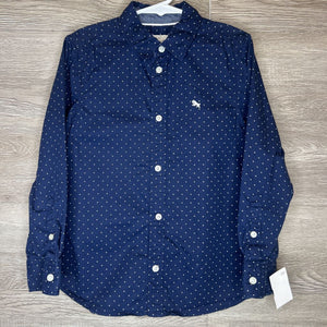 6/7: Navy Polka Dot Button-Up