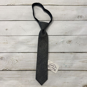 NEW Charcoal Chambray Adjustable Tie