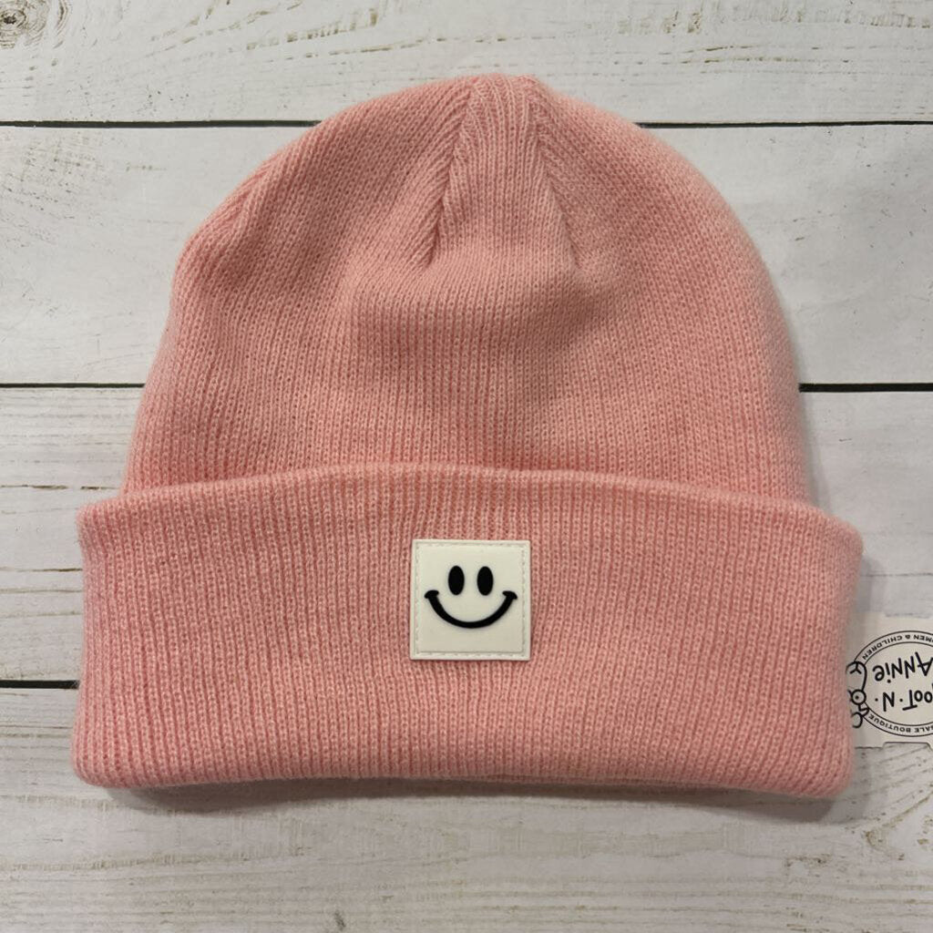 Pink Smiley Face Beanie