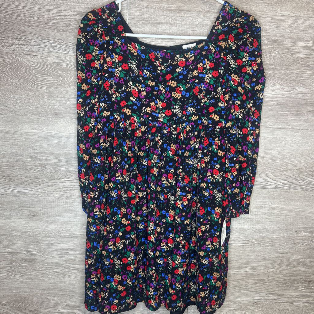 10: Black Floral L/S Dress