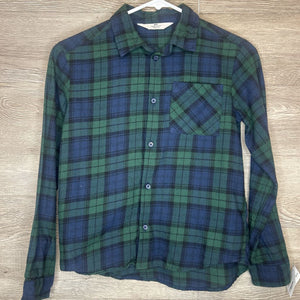 10: Navy + Green Checkered Flannel