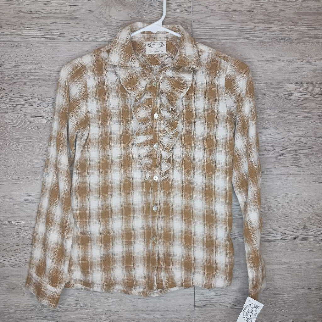 10: Dijon Plaid Ruffle Flannel