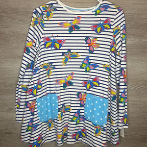 11/12: Striped Butterfly Print L/S Tent Dress