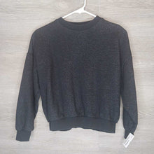 Load image into Gallery viewer, 10: Black Heather Cropped Balloon Sweatshirt
