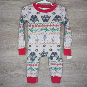 3: Light Grey Star Wars Fair Isle 2pc Pajamas