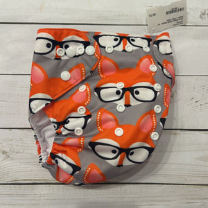 Alva Baby Cloth Diaper w/ Insert - Fox Print