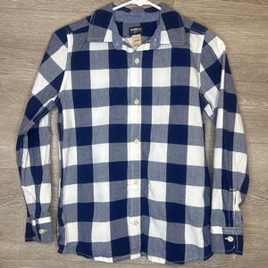 12: Navy Checkered Button-Up