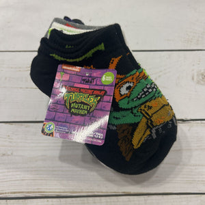 Shoe Size 4.5-8.5: TMNT 6pk Ankle Socks