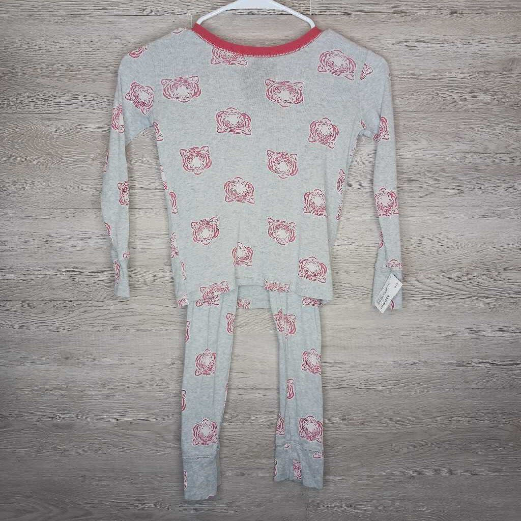 8: Grey Tiger Print 2pc Organic Pajamas