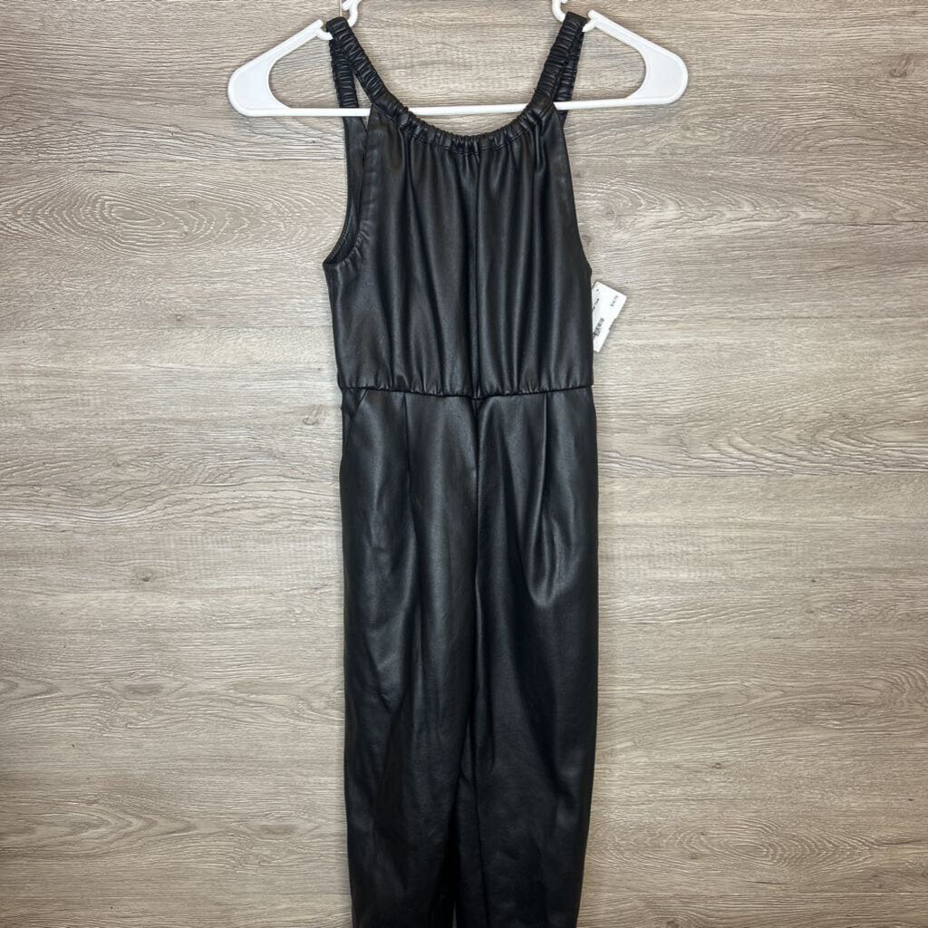 8: Black Pleather Tank Jumpsuit