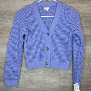 8: Purple Waffle Knit Cardigan