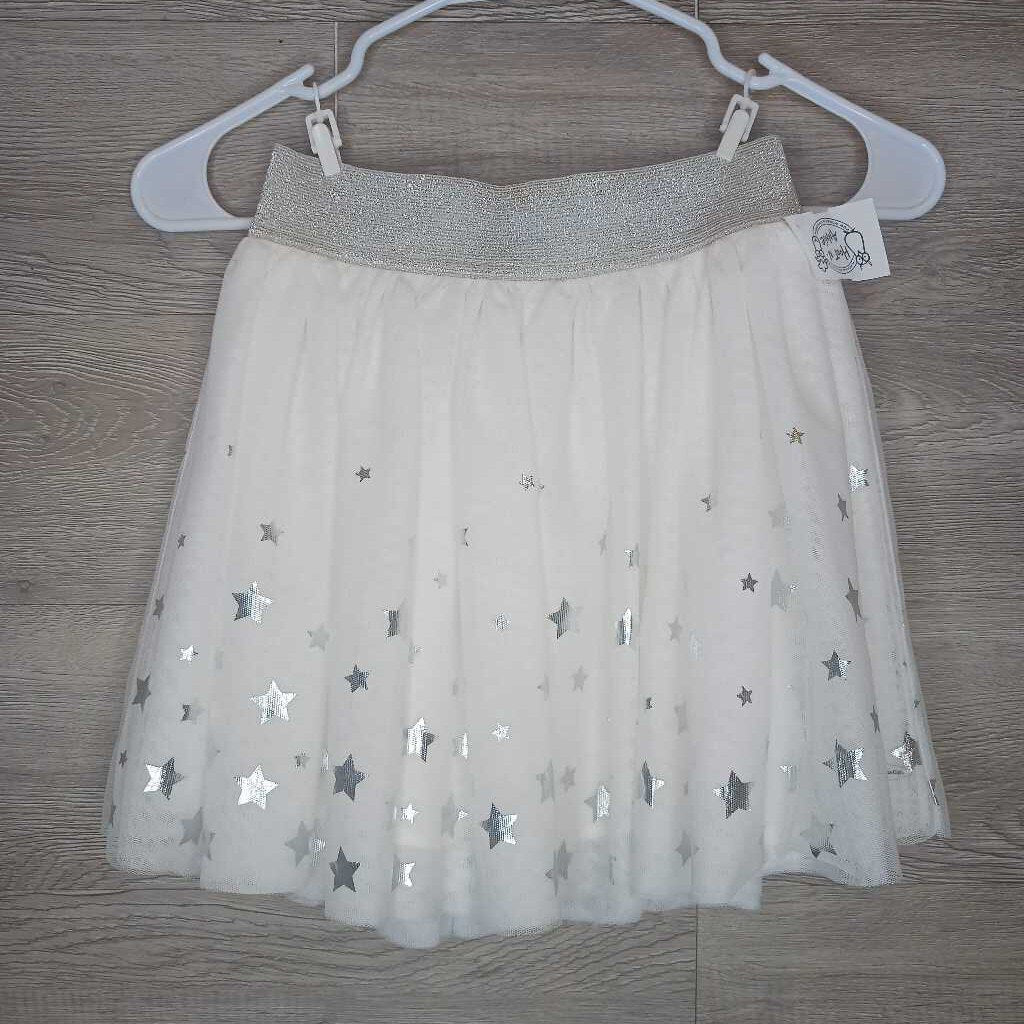 7/8: White Tulle + Silver Star Skirt