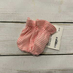 Infant Mittens - Pink Striped