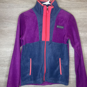 14/16: Purple Colorblock Fleece Zip-Up