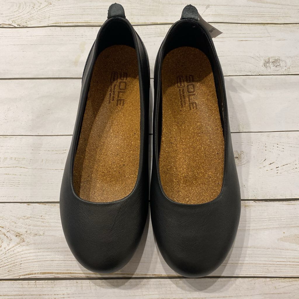 Size 8: NEW Grace Cork Sole Midnight Flats