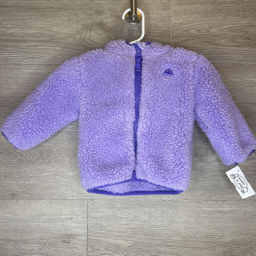 3-6M: Two Tone Purple Sherpa Jacket