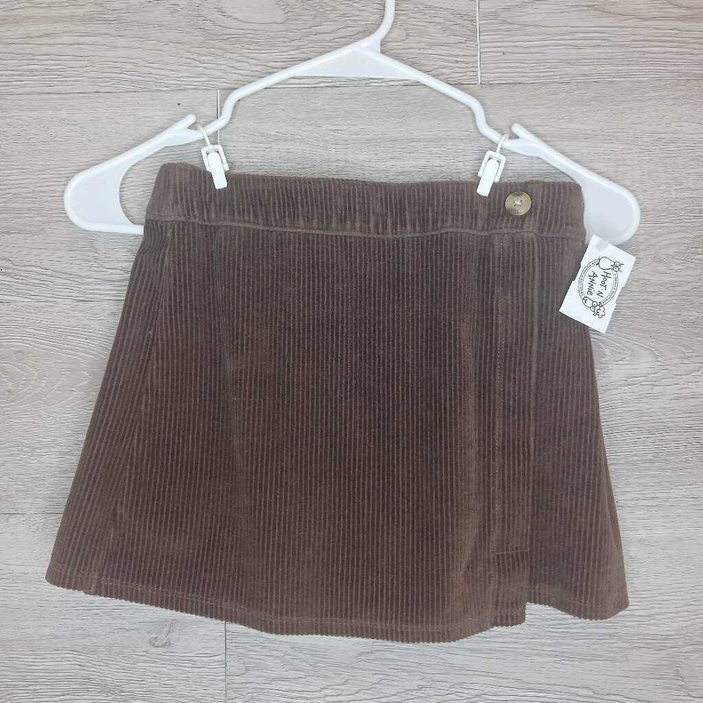 7/8: Brown Chunky Corduroy Skort