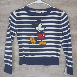 7/8: Navy Striped Mickey Sweater