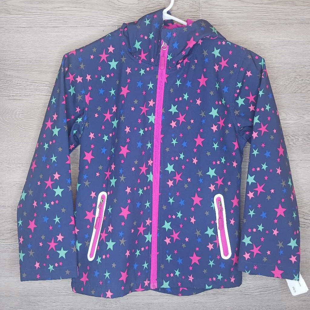 8: Navy Star Print Rain Jacket