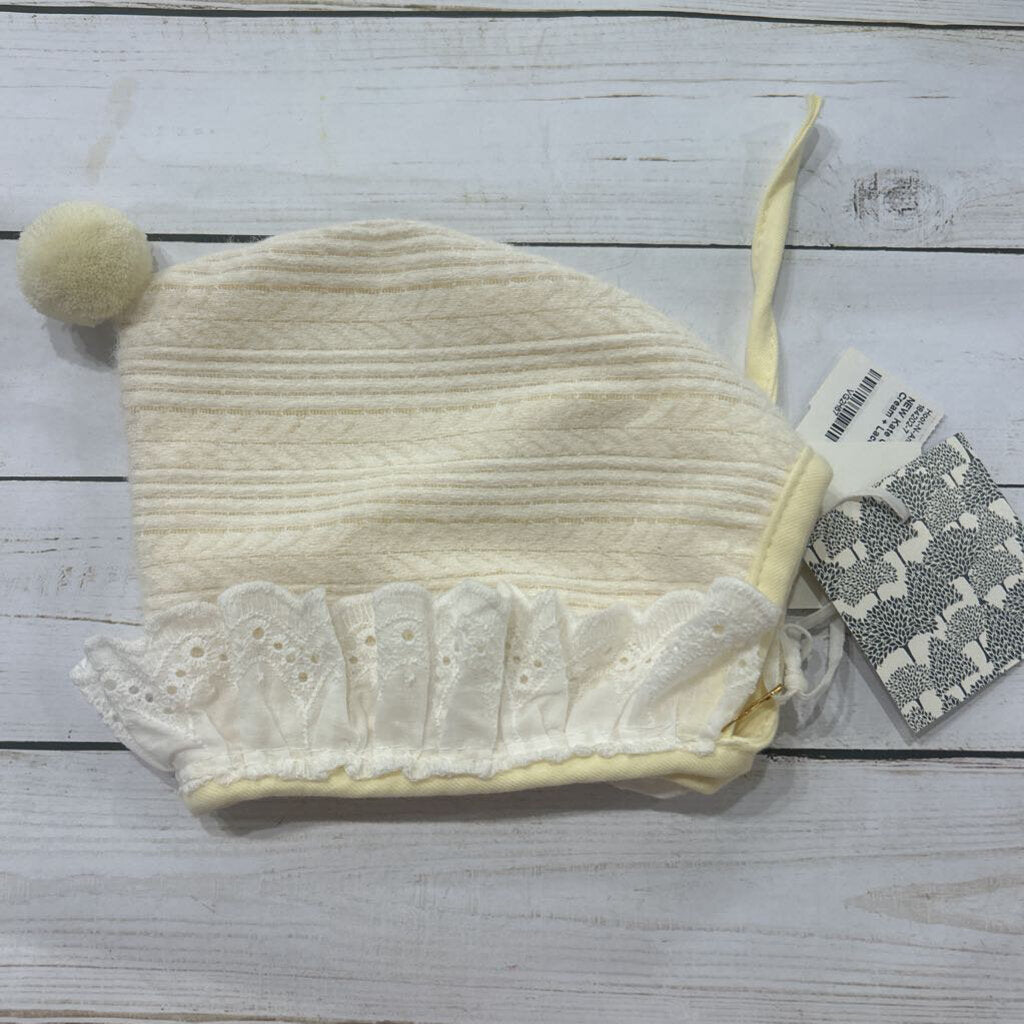 NEW Kate Quinn Organic Cream + Lace Bonnet