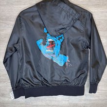 Load image into Gallery viewer, 6/7: Black Logo Zip-Up Flight Jacket Hoodie
